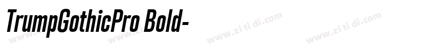 TrumpGothicPro Bold字体转换